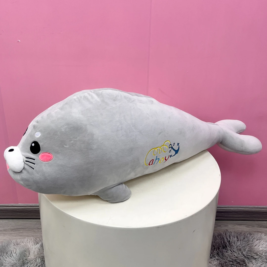 呆萌大海豹公仔毛绒玩具抱枕陪睡布娃娃安抚玩偶软萌儿童生日礼物