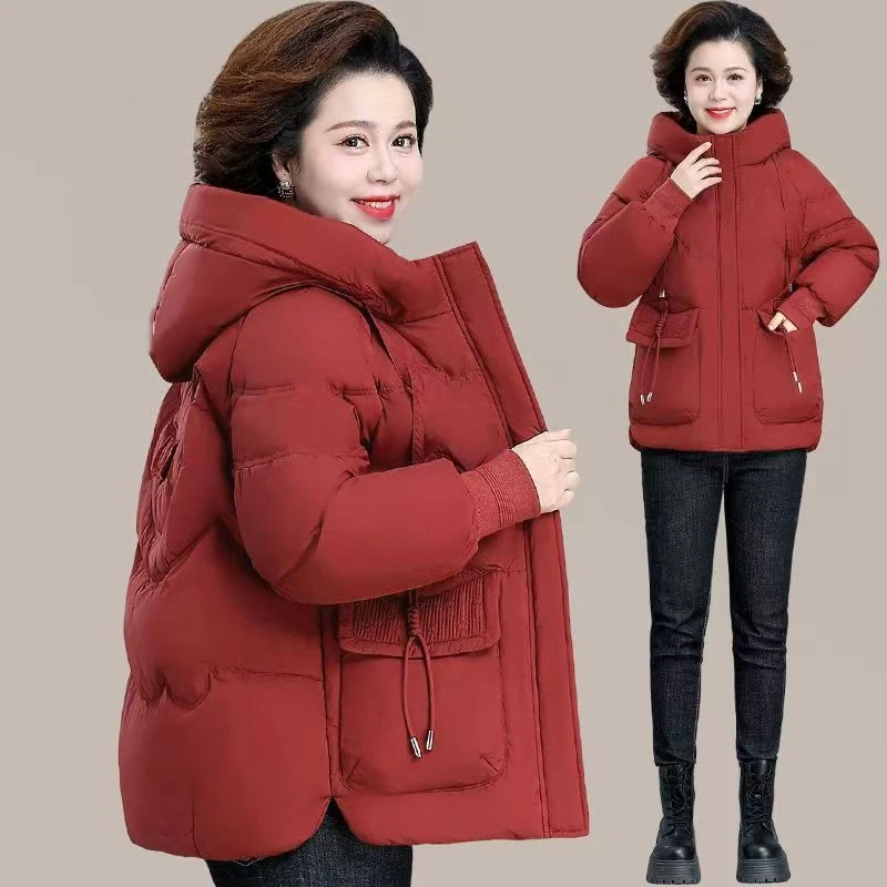 韩版宽松棉服女面包服连帽棉衣加厚宽松大码冬季棉袄女款2025新款