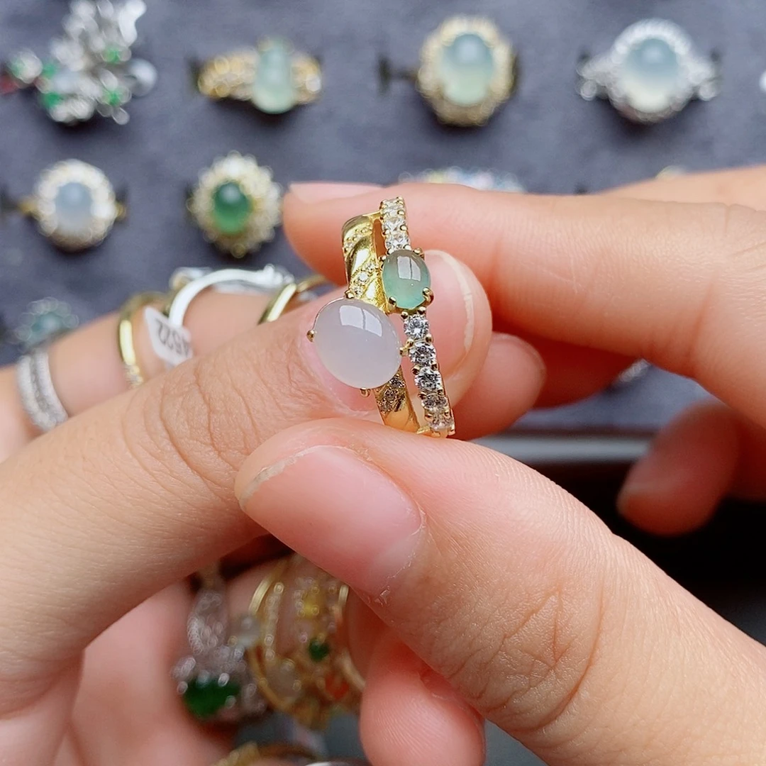 k***灵翡翠银S925镶嵌戒指111111