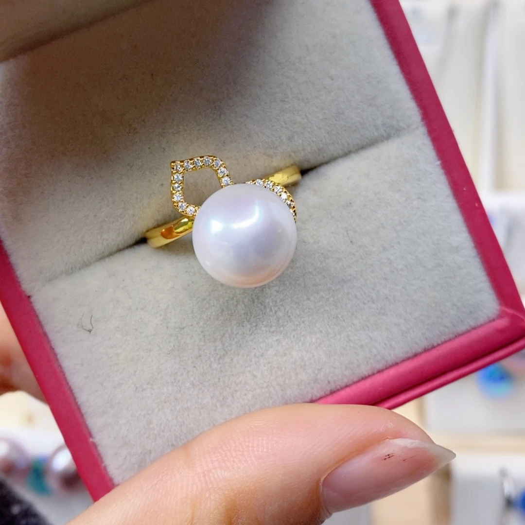 淡水珍珠戒指合金