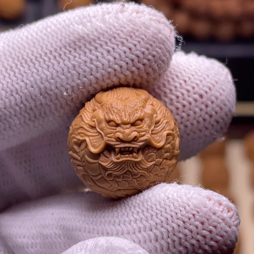 吊坠猴头核桃精工龙珠18.1 可天地可左右可三通孔