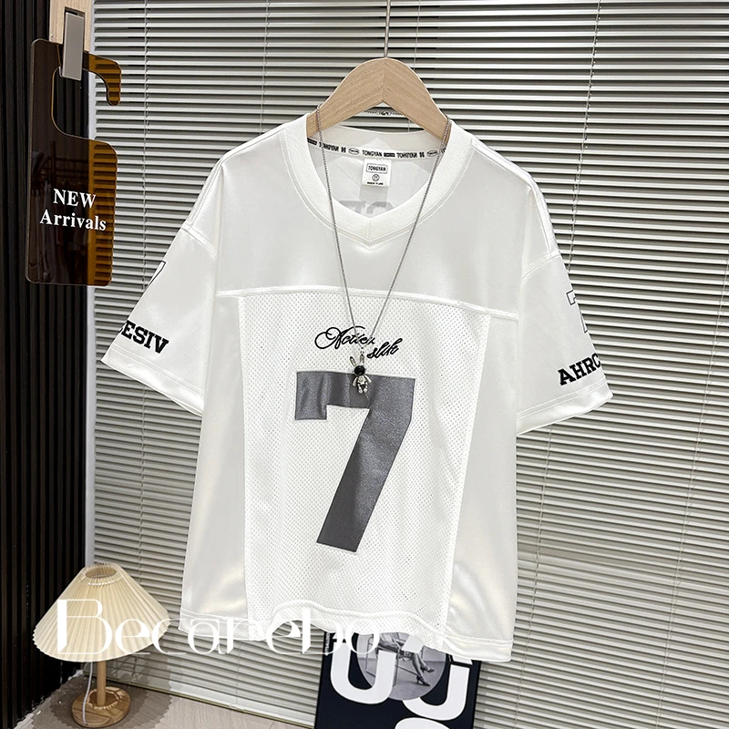 130-180【吸湿速干】青少年2025中大童短袖t恤男童夏装上衣儿童潮牌