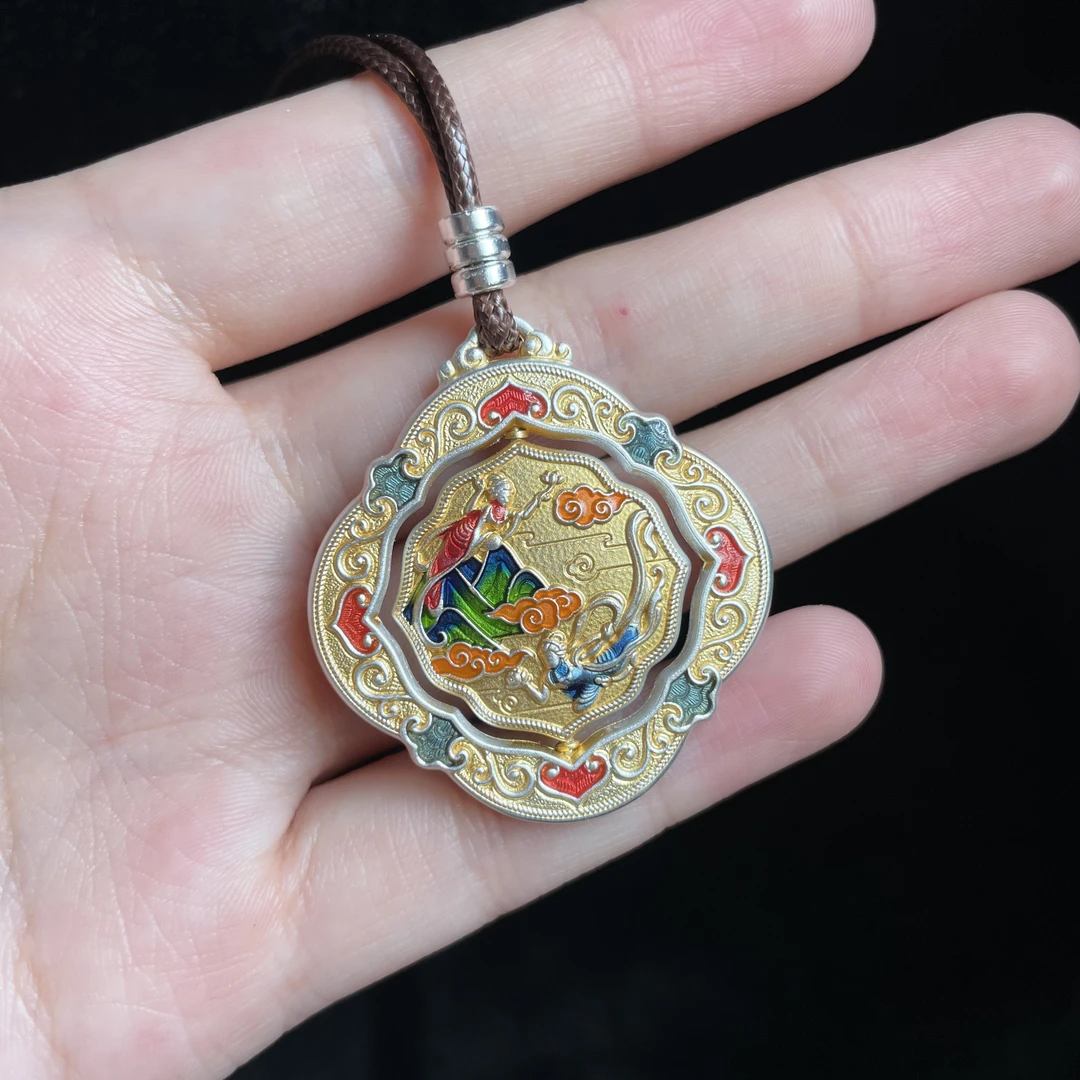 足银银制品 【玉氏珠宝】足银999.9珐琅仙女飞天套链 ZC0730097