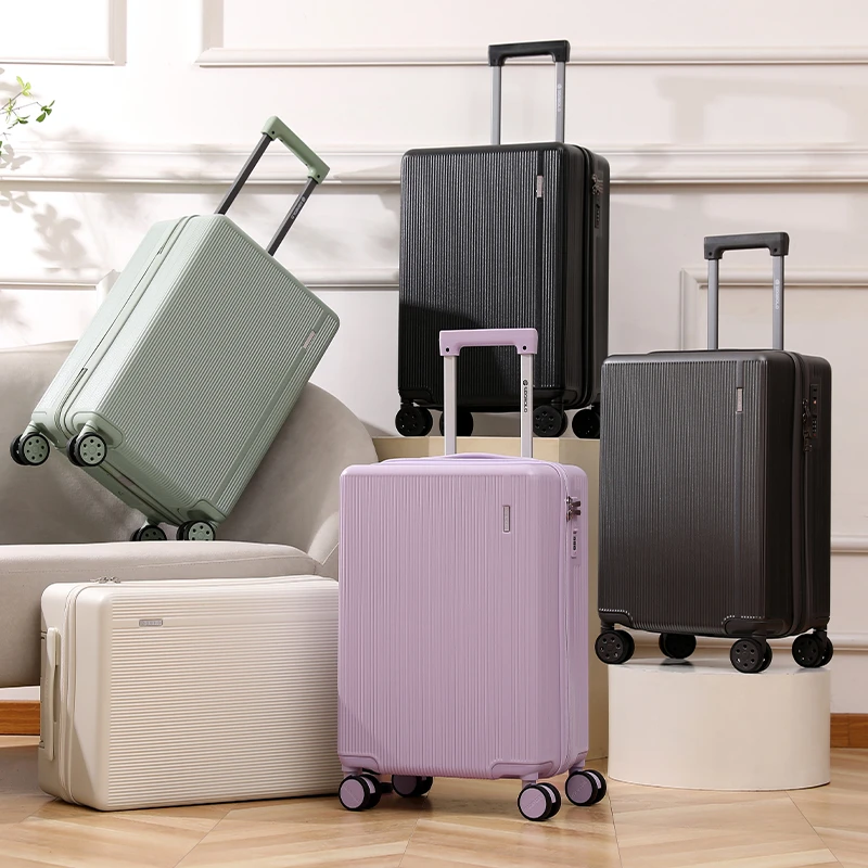 旅行箱PC清新风行李箱网红简约风万向轮登机箱时尚拉杆箱