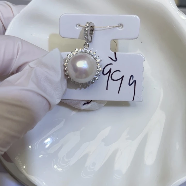 淡水珍珠颈饰银S925镶嵌