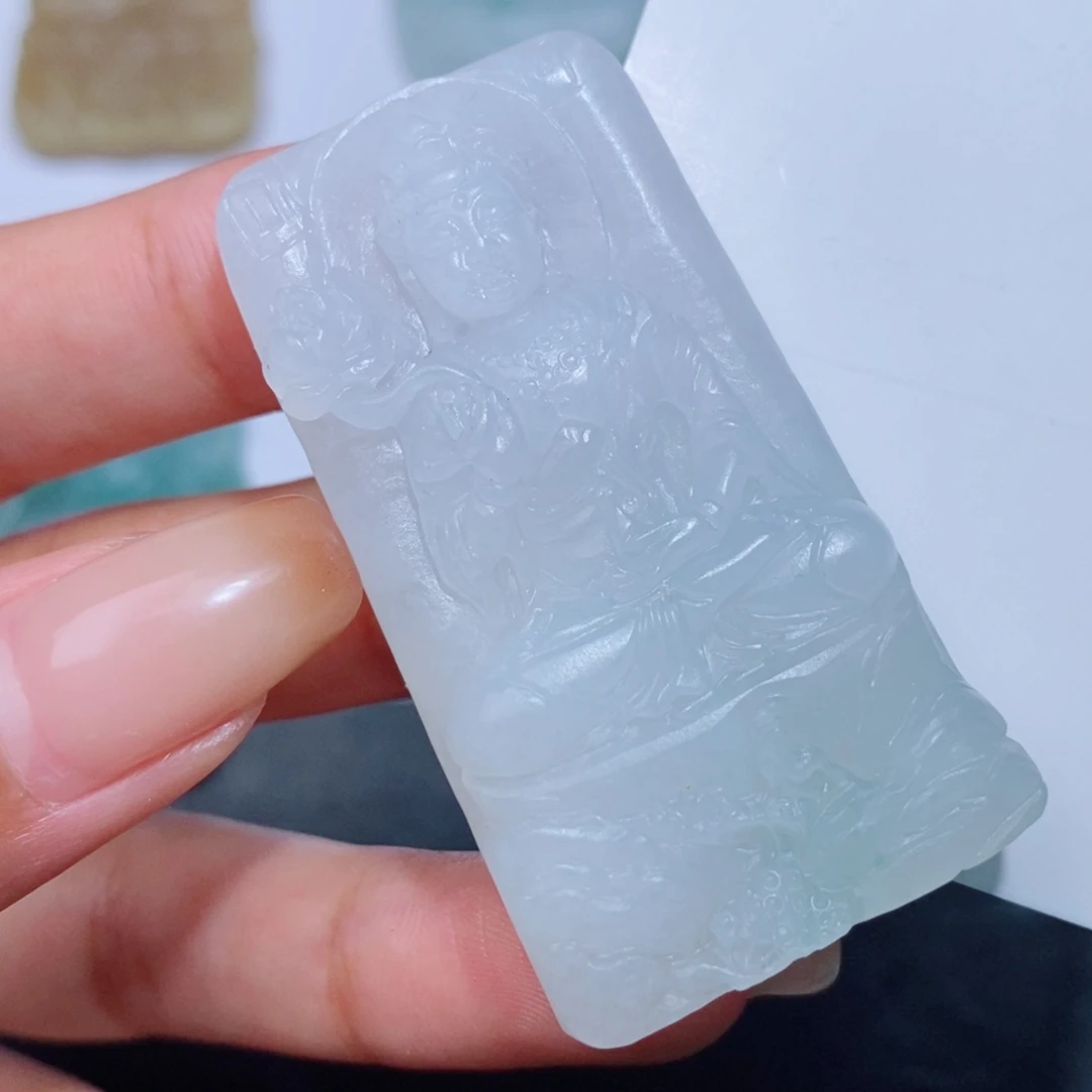 定制翡翠未镶嵌毛货翡翠挂件