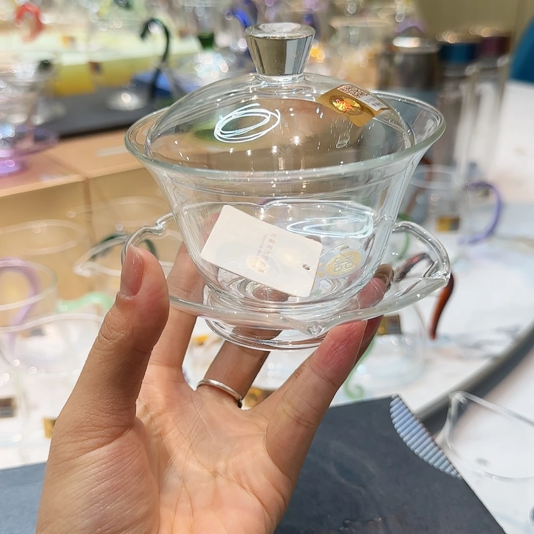禾器荷叶盖碗透明色