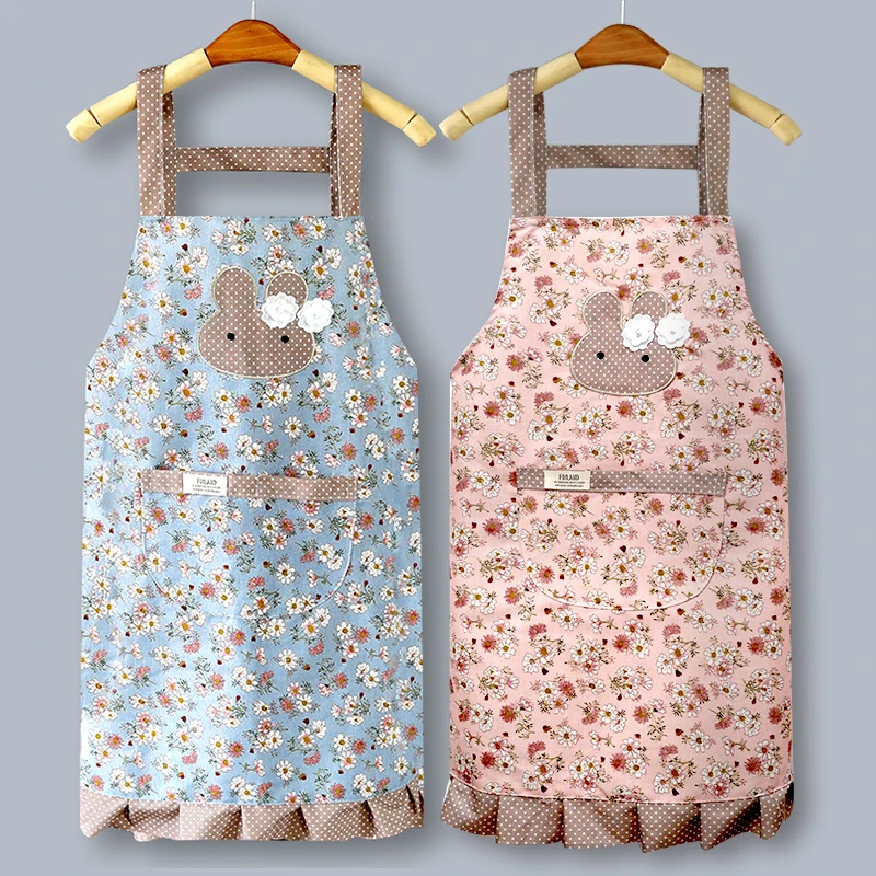 2025新款背带可爱花型小兔子公主围裙