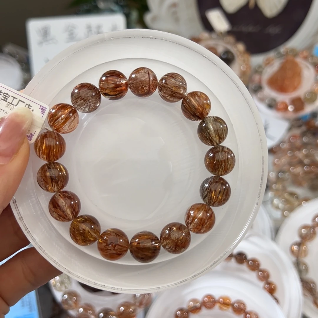 ****。手链水晶未镶嵌黑金超七11m