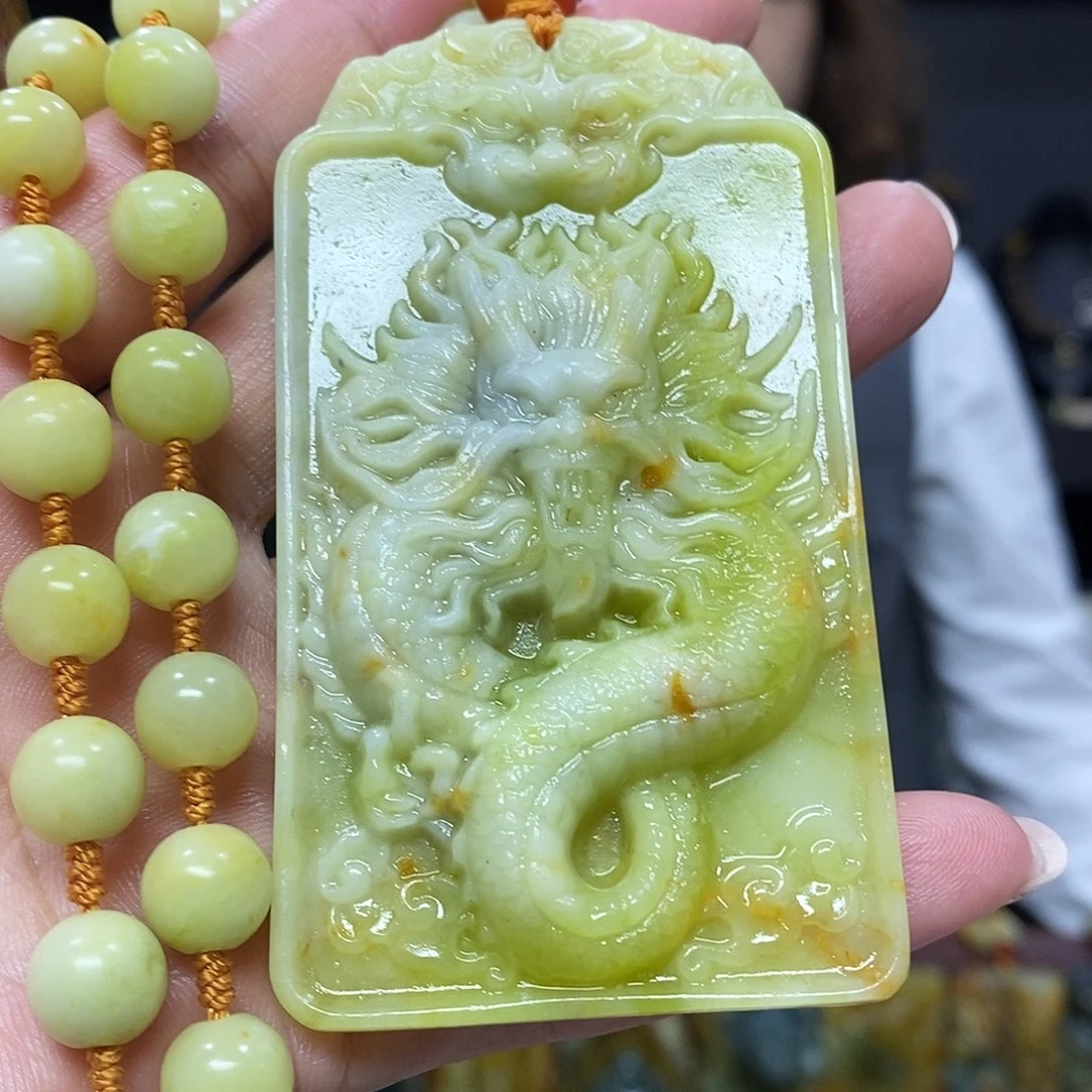 未镶嵌岫玉挂件吊坠项链