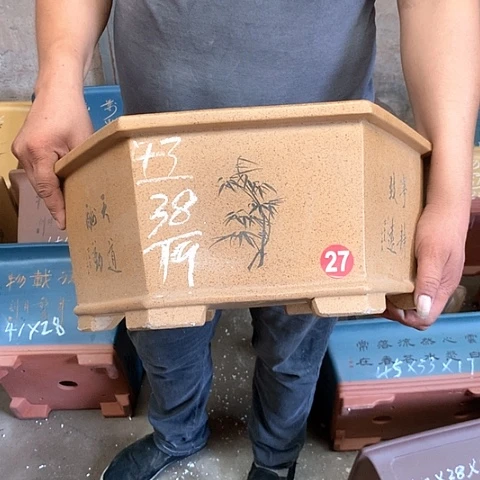 紫砂花盆手工艺品