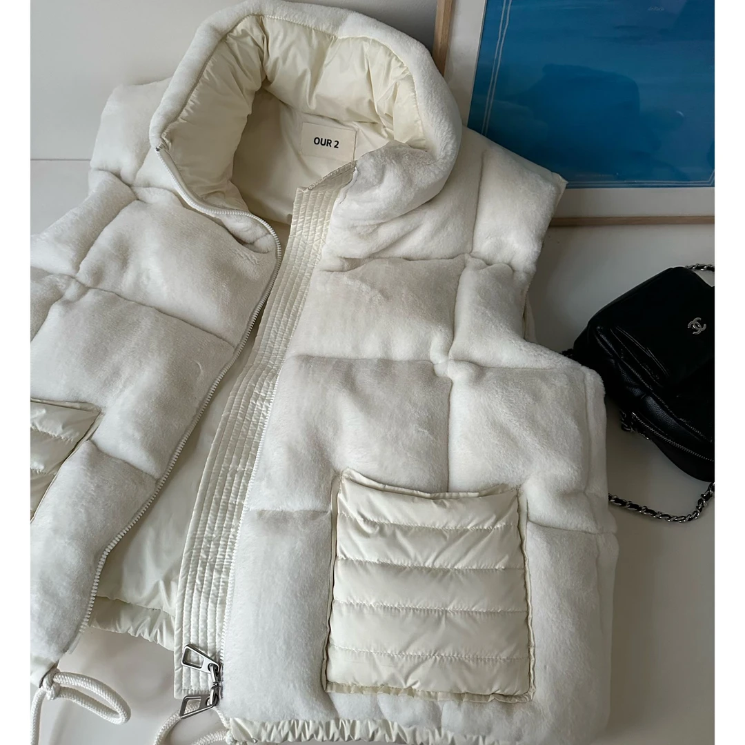 Our2【方糖马甲】秋冬百搭毛毛羽绒马甲【B7463】