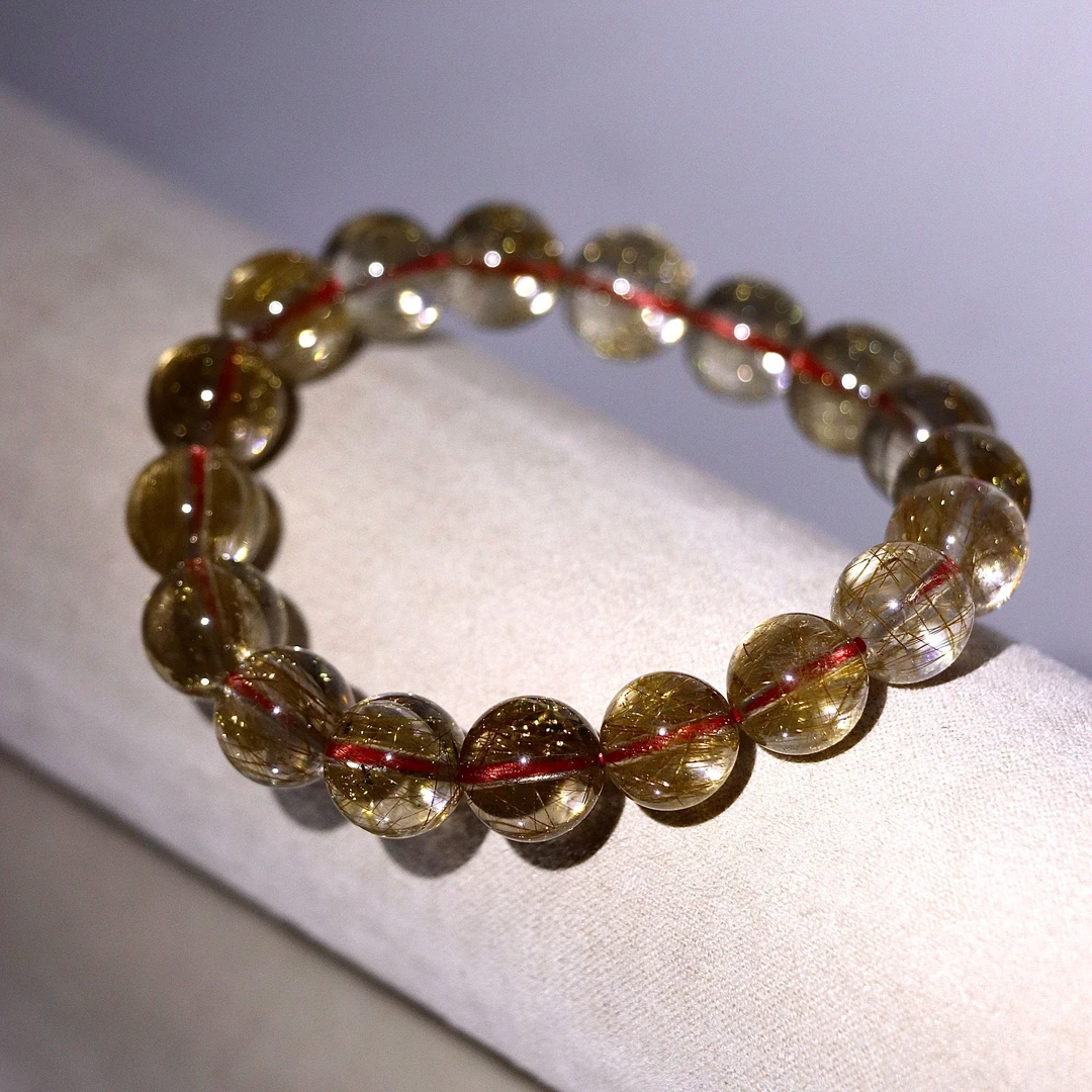 天然老矿净透体铜发晶水晶手串T2092-尺寸可选-多样性发一