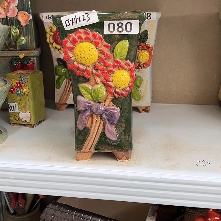 紫砂花盆粗陶材质多肉花盆