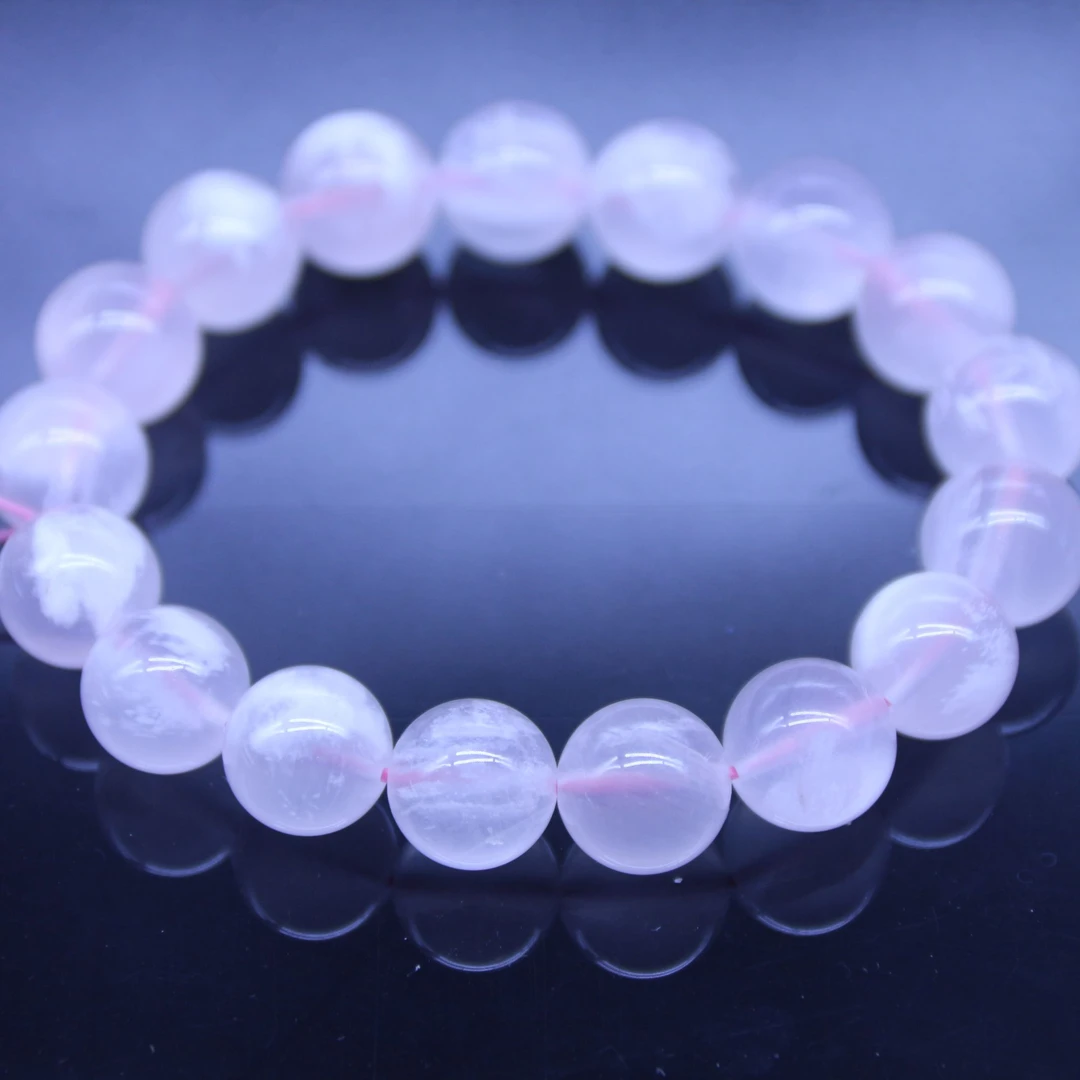 天然粉雪花幽灵水晶J-2001