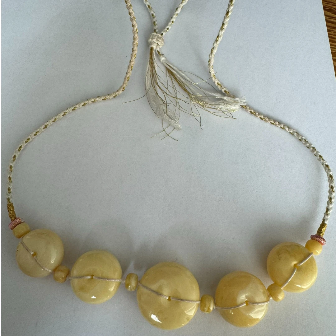 【鸿莱】白蜜平安扣项链08