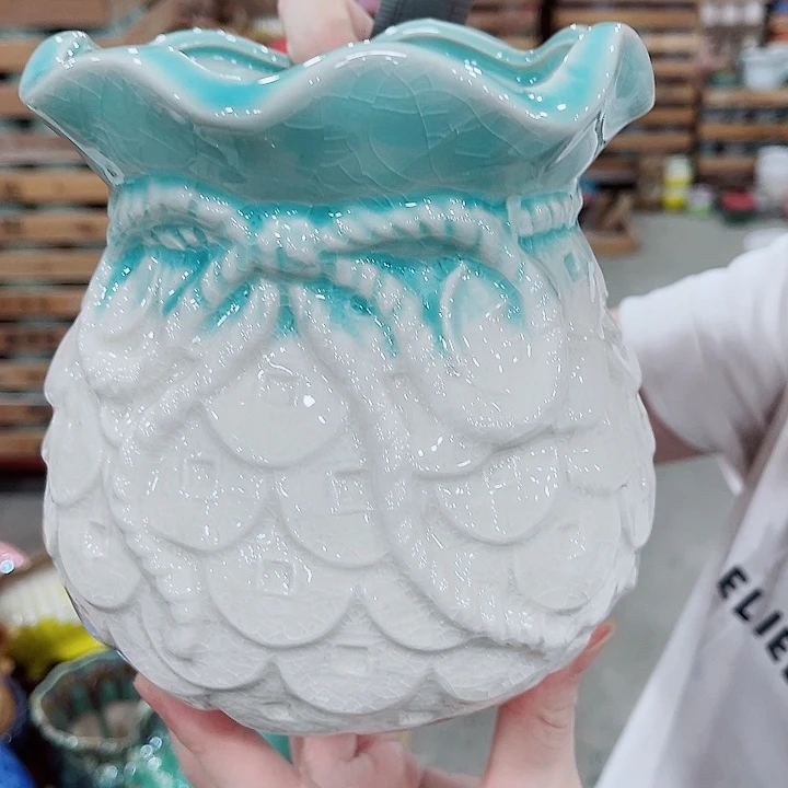 有孔，凑10元包邮陶瓷花盆发货！