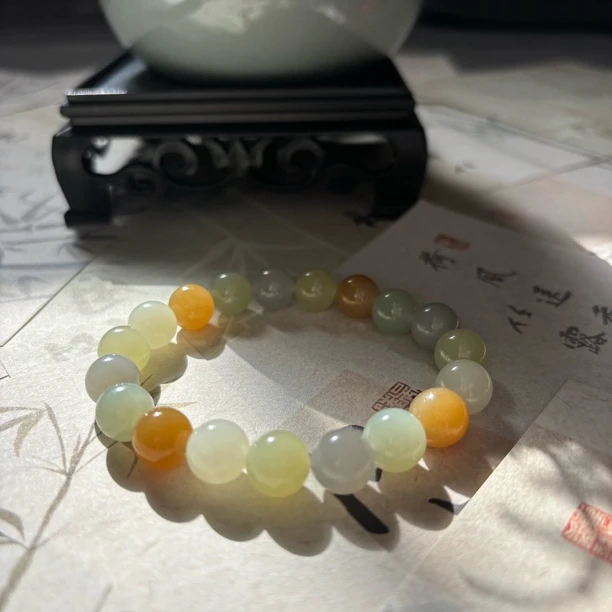 多宝手串卡10mm天然和田玉夏季必带百搭显白档次拍一发一多样性