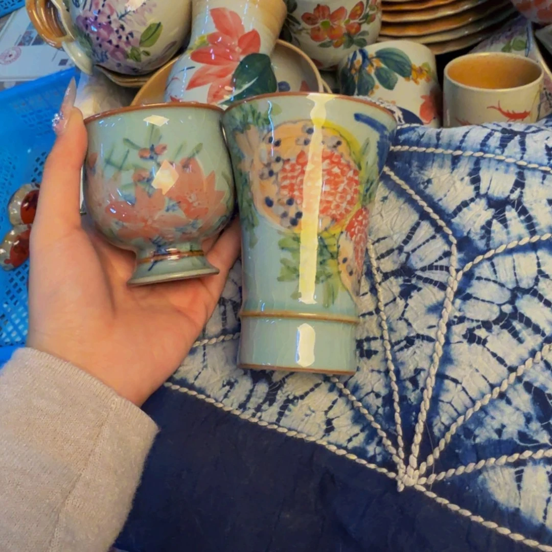 时***️瓷片景德镇陶瓷手工手绘