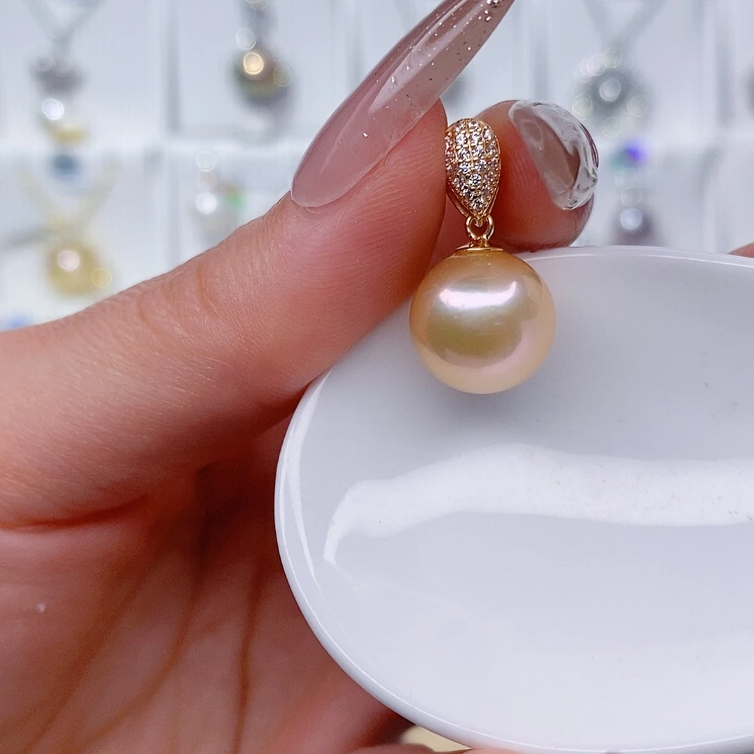 银S925镶嵌淡水珍珠吊坠(赠链)