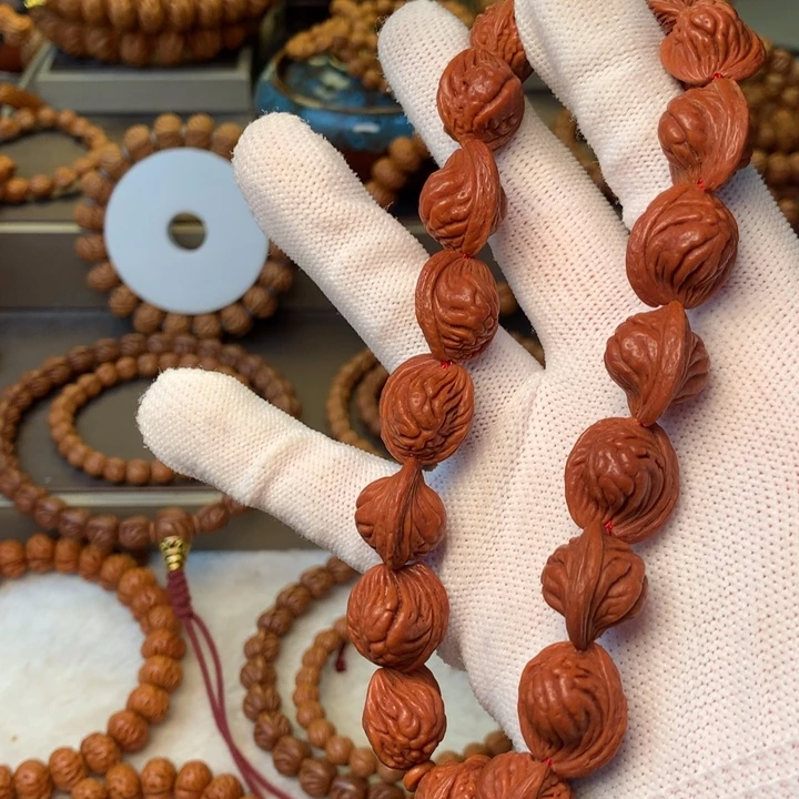 A***Y手串桃核秦岭龙纹