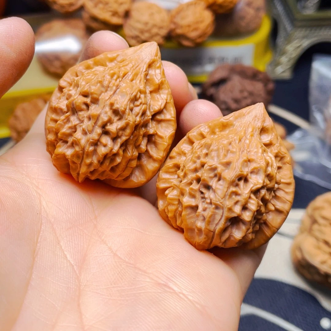 文玩核桃把件朱雀一对