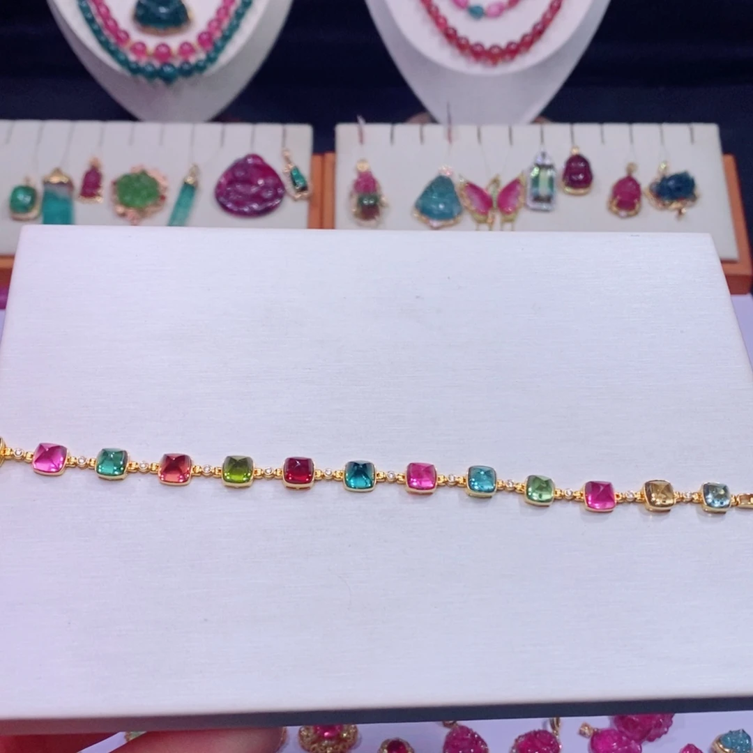 18K金镶嵌手链碧玺碧玺A手链