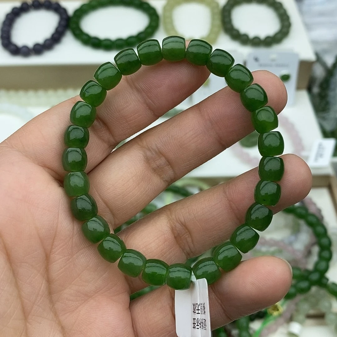 和田玉（碧玉）手链未镶嵌鳌****辣