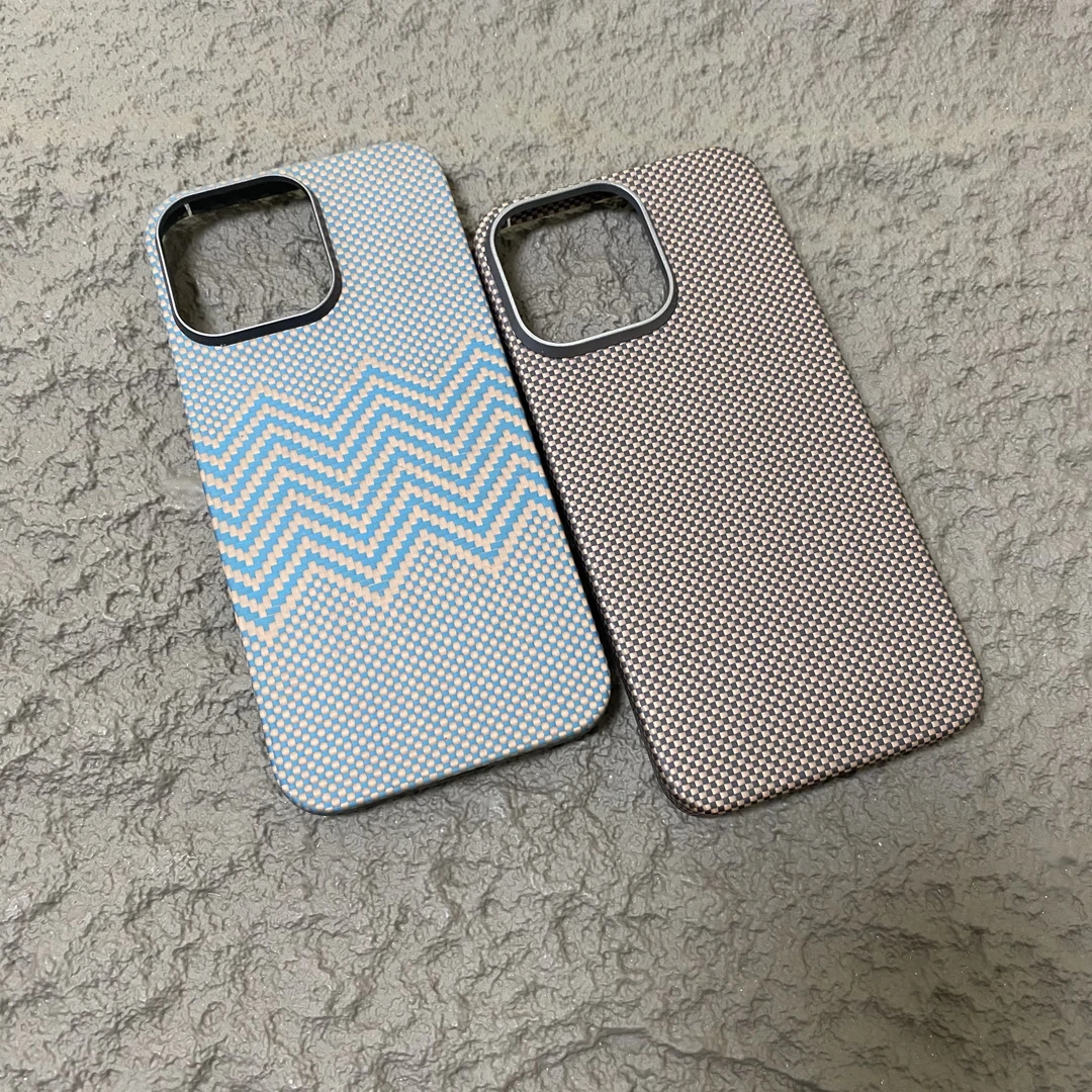 适用苹果iPhone15proMax凯夫拉手机壳iPhone15芳纶纤维轻薄手机壳