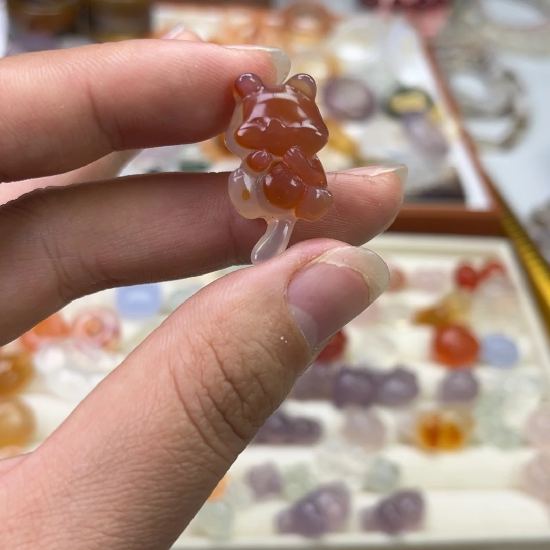 玛瑙/玉髓合金戒指小松鼠