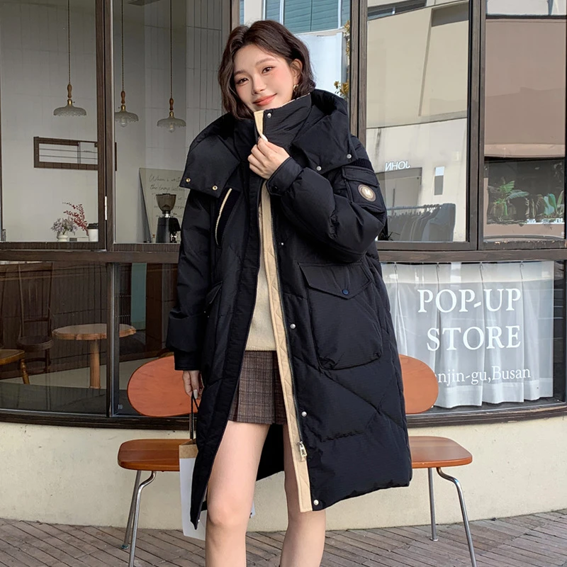大码羽绒服2025冬季新款加肥加大码胖妹妹巨显瘦保暖白鸭绒厚外套