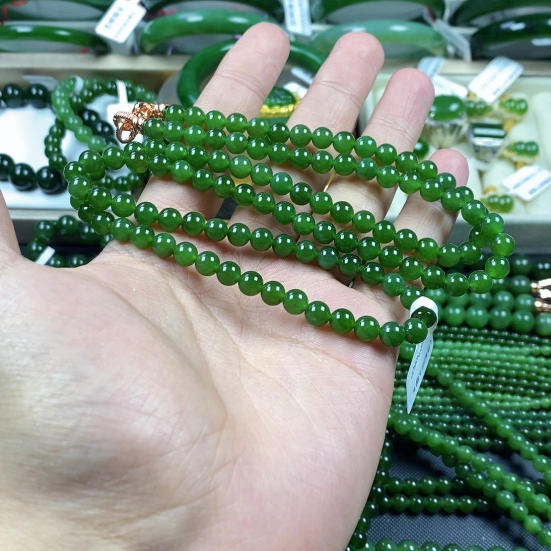 和田玉（碧玉）项链未镶嵌春***$
