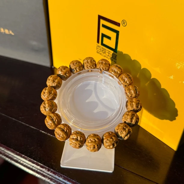 紫金鼠京八棱油核实心手串13mm