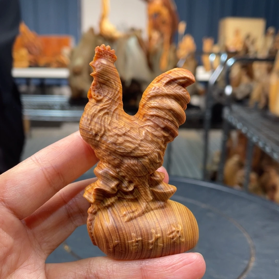 柏木（崖柏）手把件公鸡