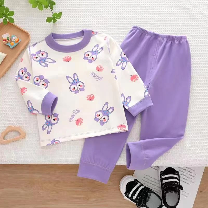 格伦贝拉男女儿童秋款无骨缝制秋衣裤套装德绒两件套197421