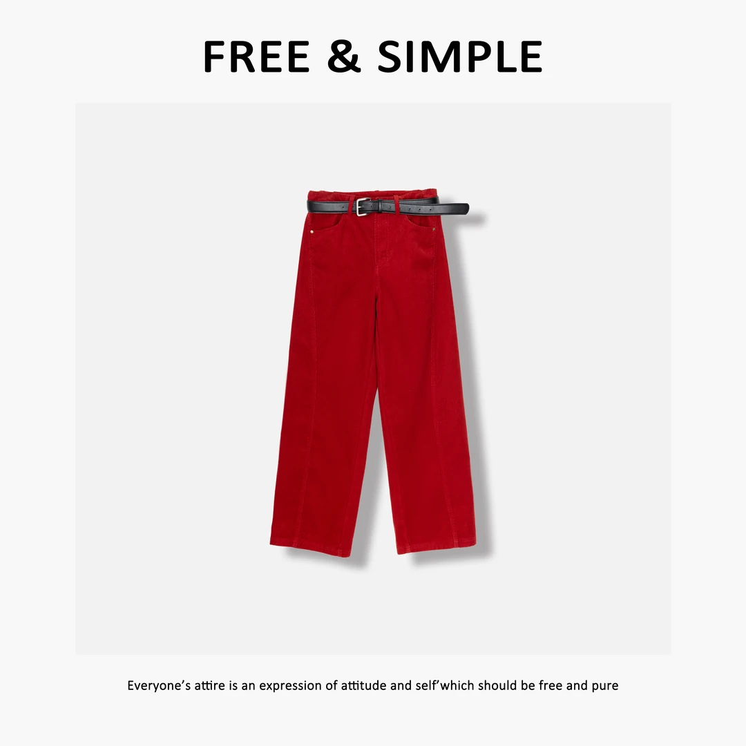 Free&Simple-‘钢笔裤’秋冬感时尚街头风灯芯绒系列休闲裤-BK8812