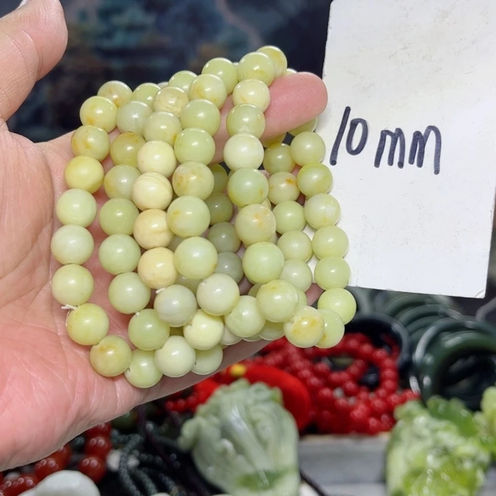 蛇纹石玉手串多样性发货未镶嵌