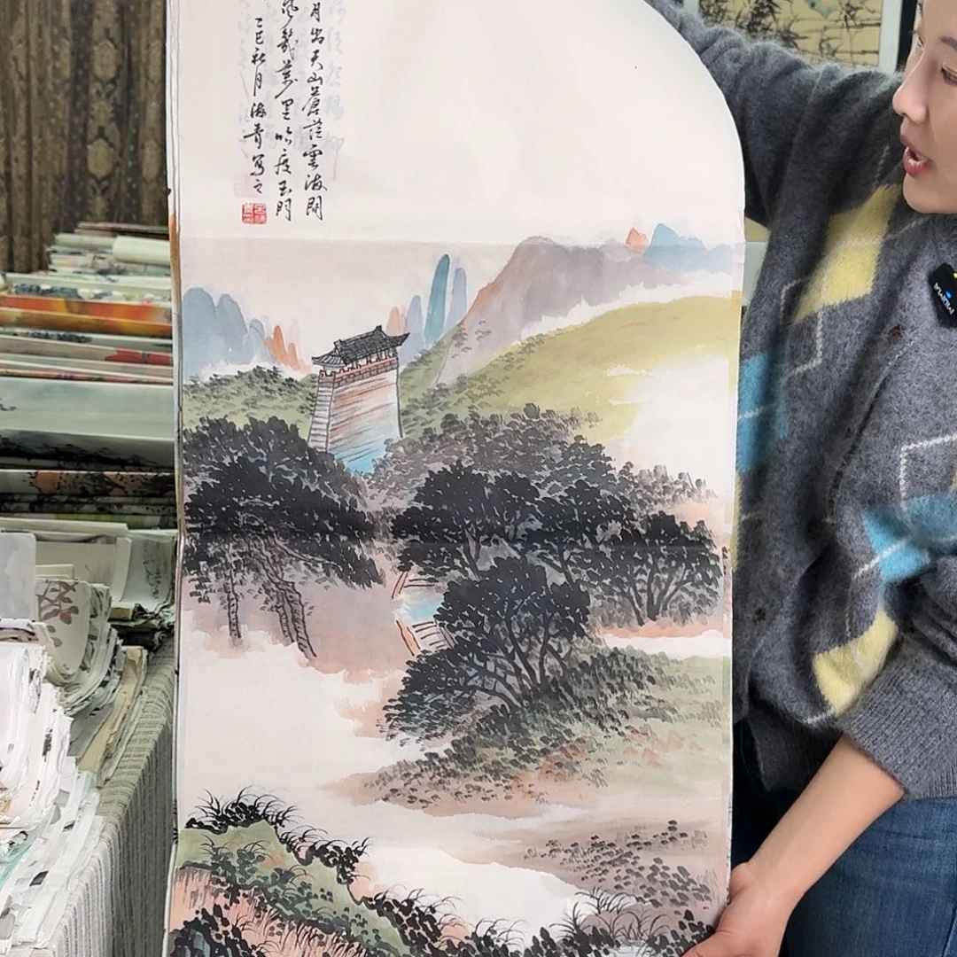 纯手绘国画作品好看三尺