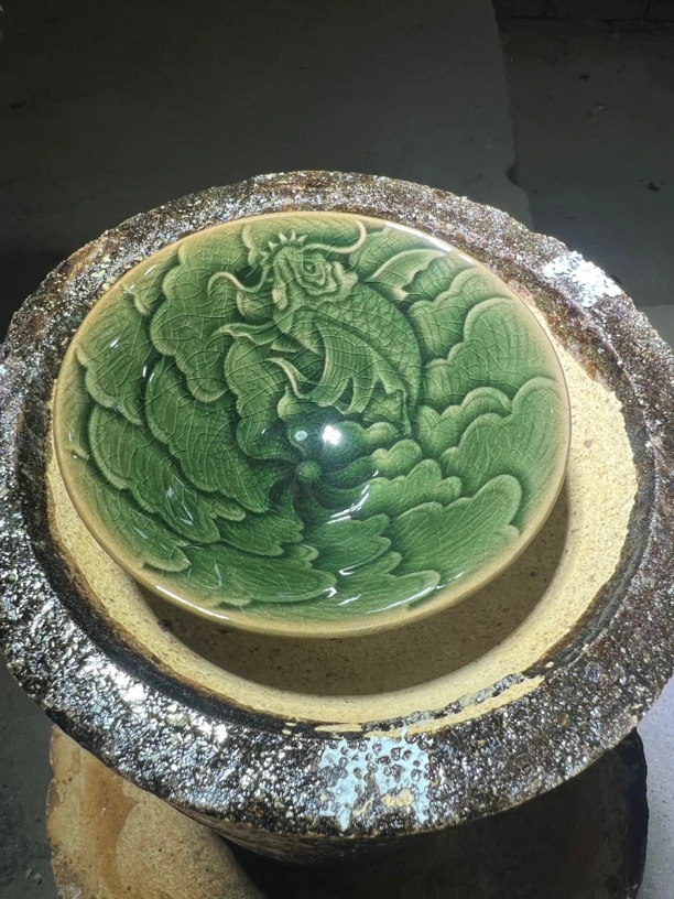 建窑建盏 鱼化龙 主人杯