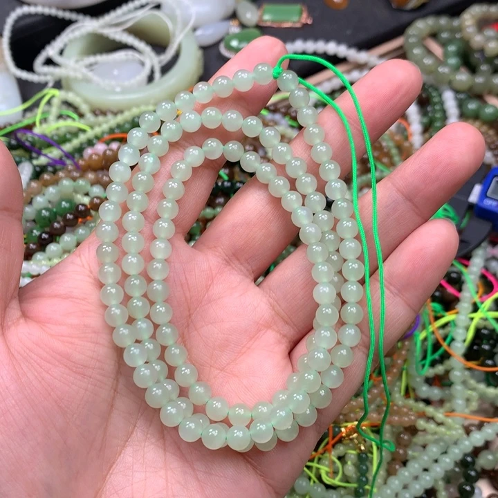 和田玉未镶嵌手链65