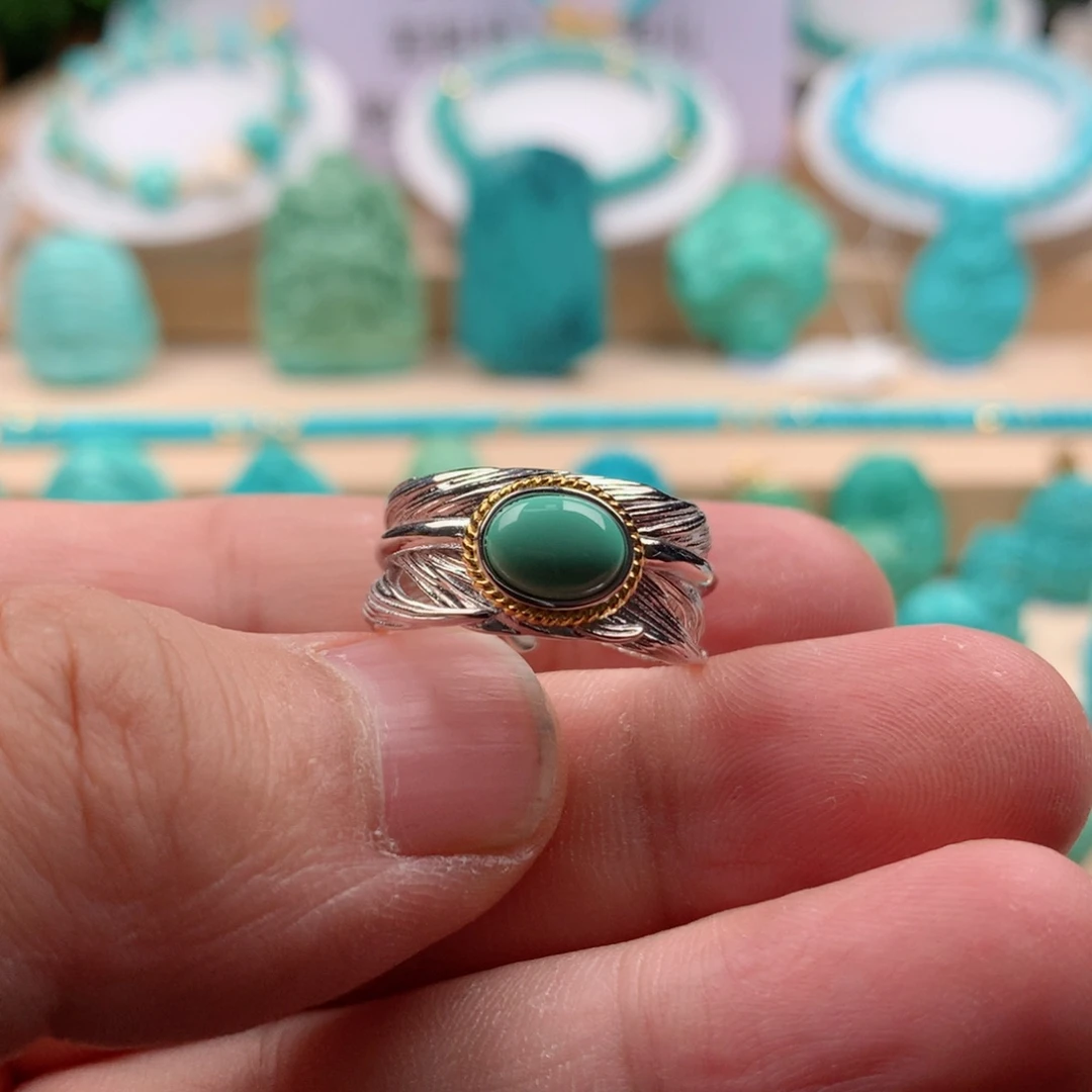 绿松石配饰银S925镶嵌