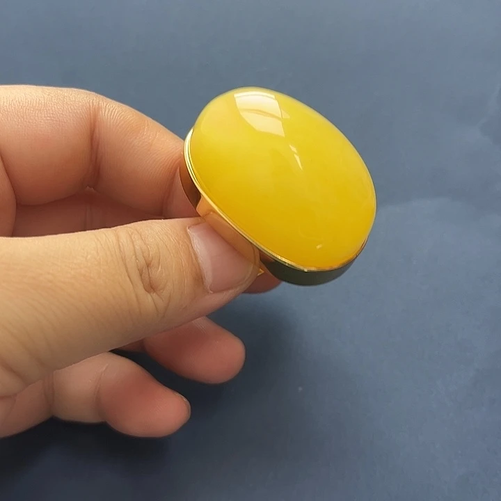 琥珀未镶嵌裸石戒指
