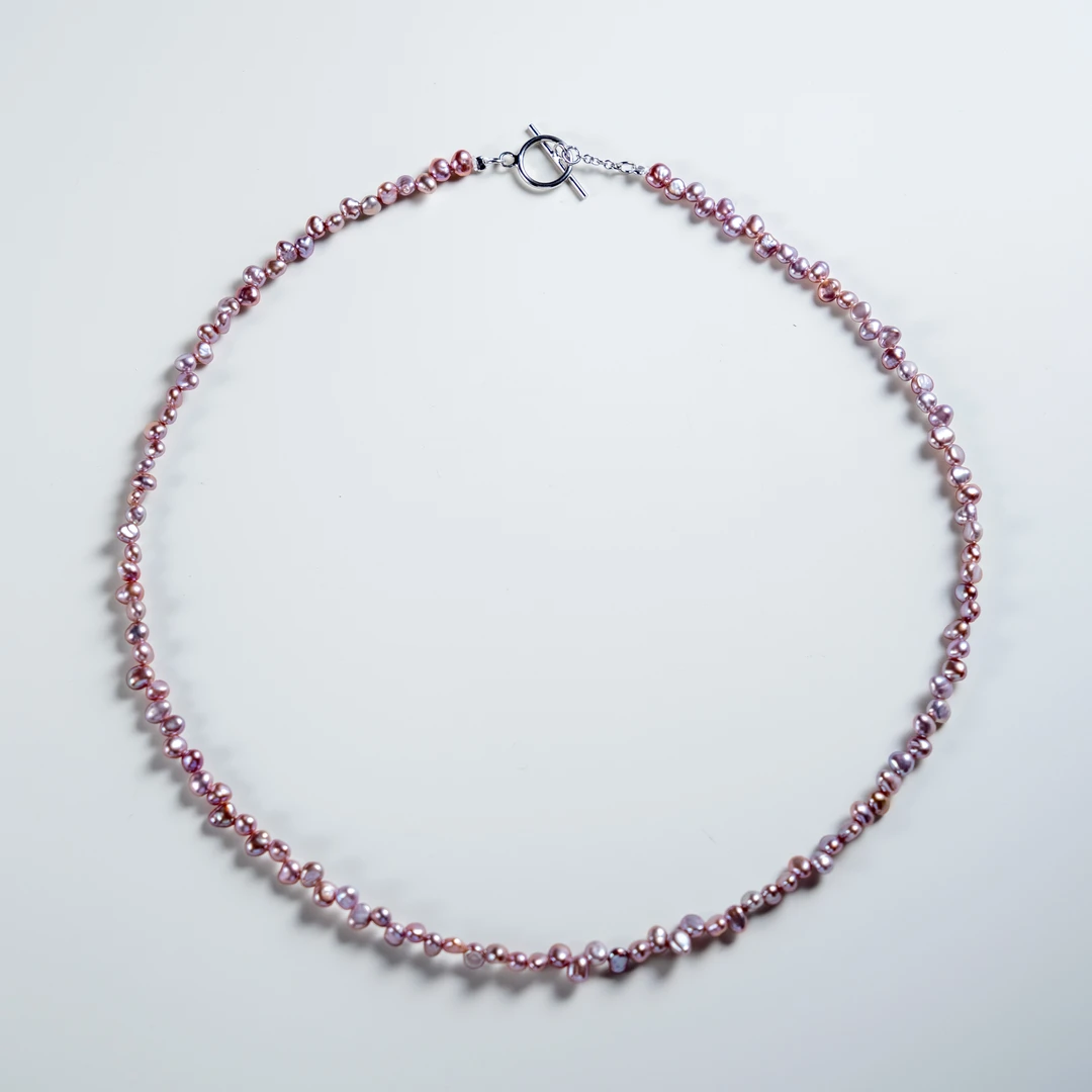 【理理专属】天然淡水无核Keshi珍珠紫系碎银子项链款多样性发一