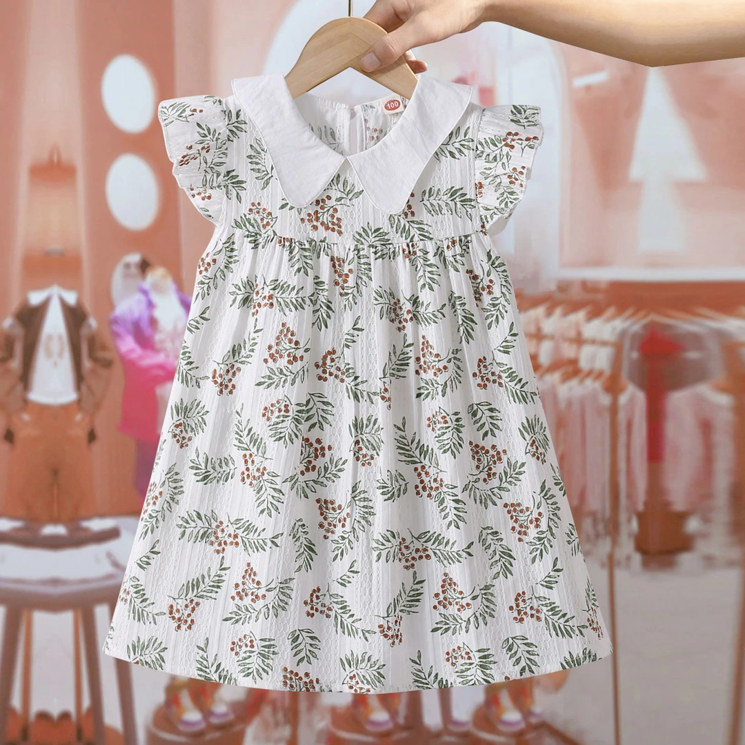 女童夏季碎花连衣裙2025女孩新款儿童洋气时髦裙子休闲公主短裙子