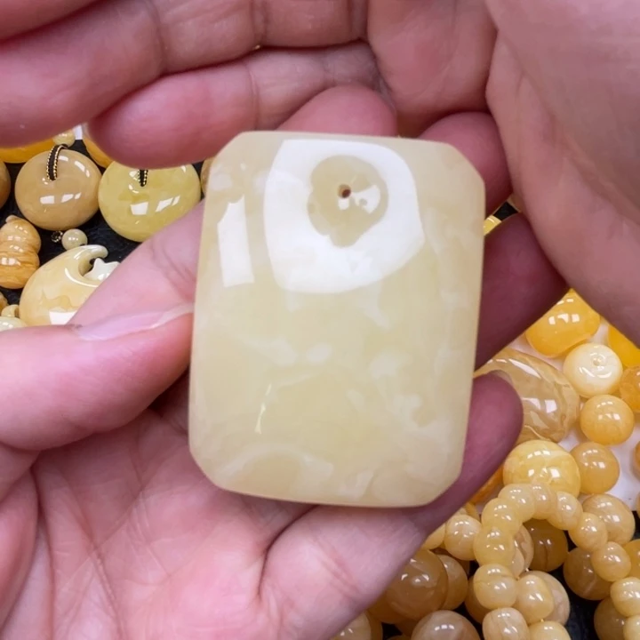 裸石蜜蜡未镶嵌蜜蜡平安无事牌