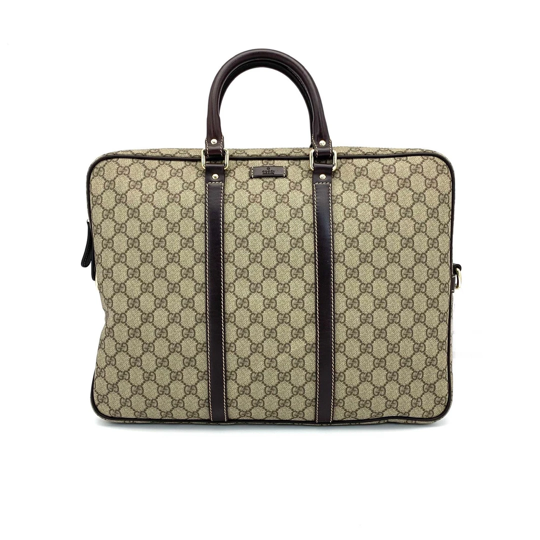 99新 GUCCI/古驰 经典老花中号商务休闲百搭公文包 尺寸40/30男士
