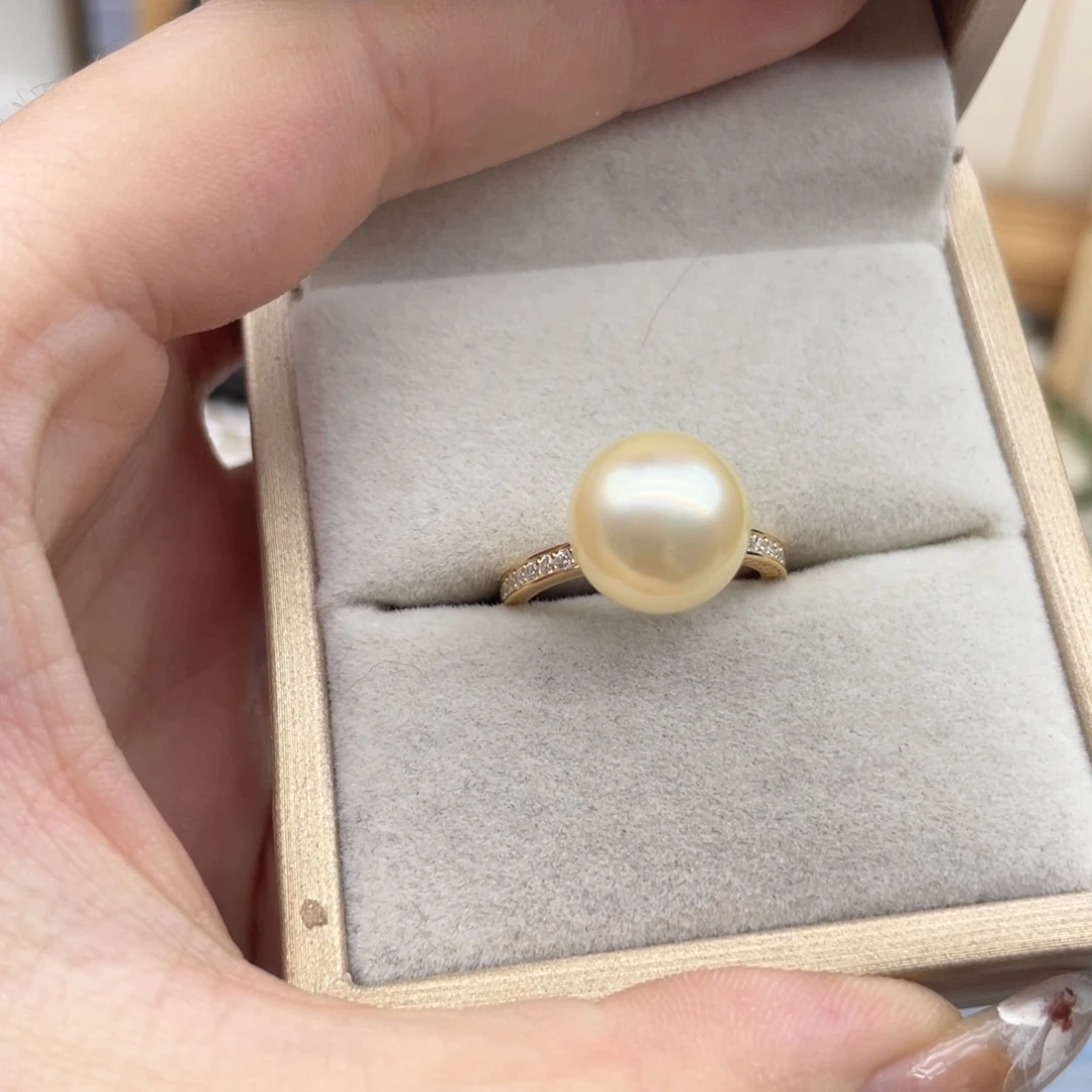 海水珍珠戒指银S925镶嵌Z68