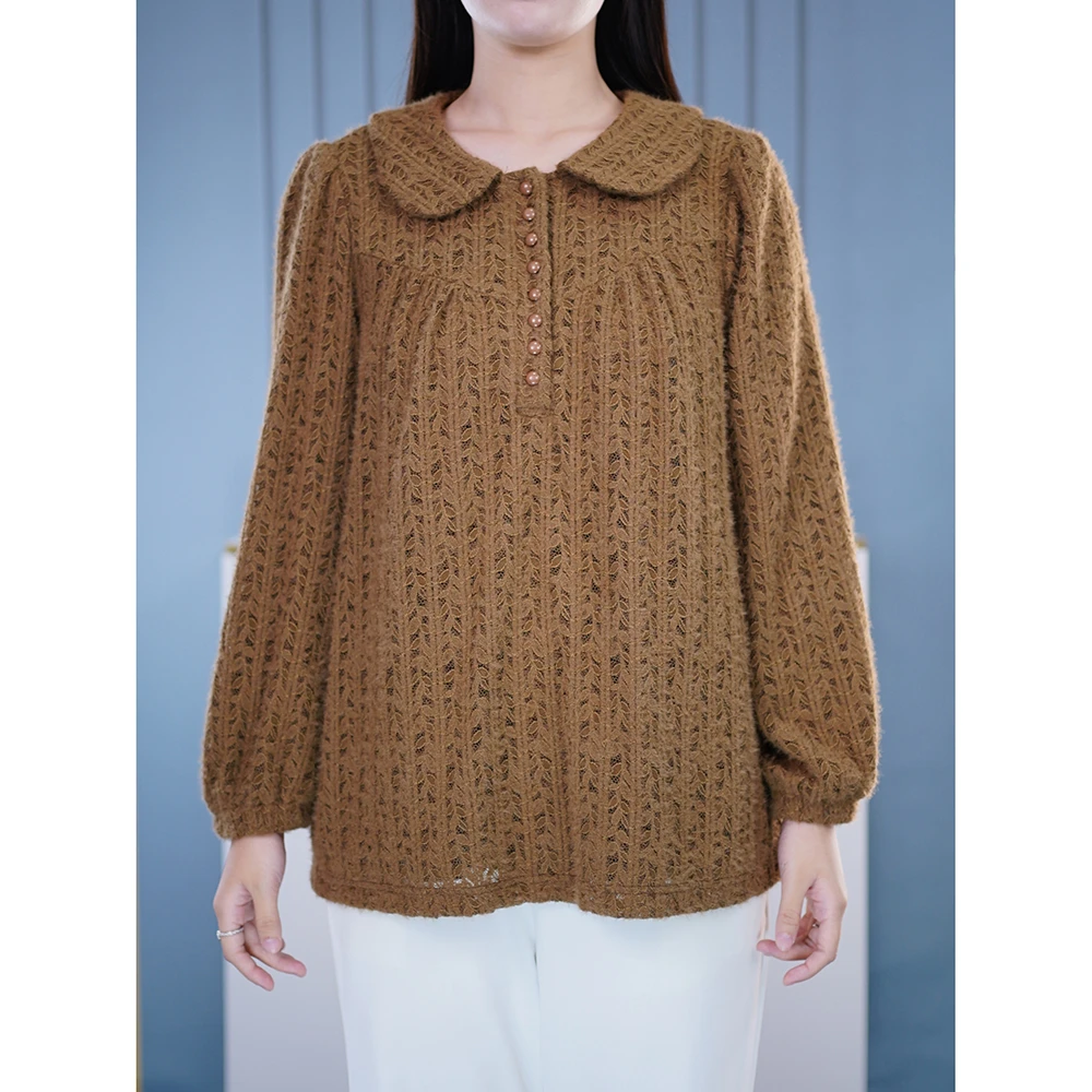 秋季新款针织衫显瘦上衣胖妹妹大码女装阔太太时髦衣服高级感小衫