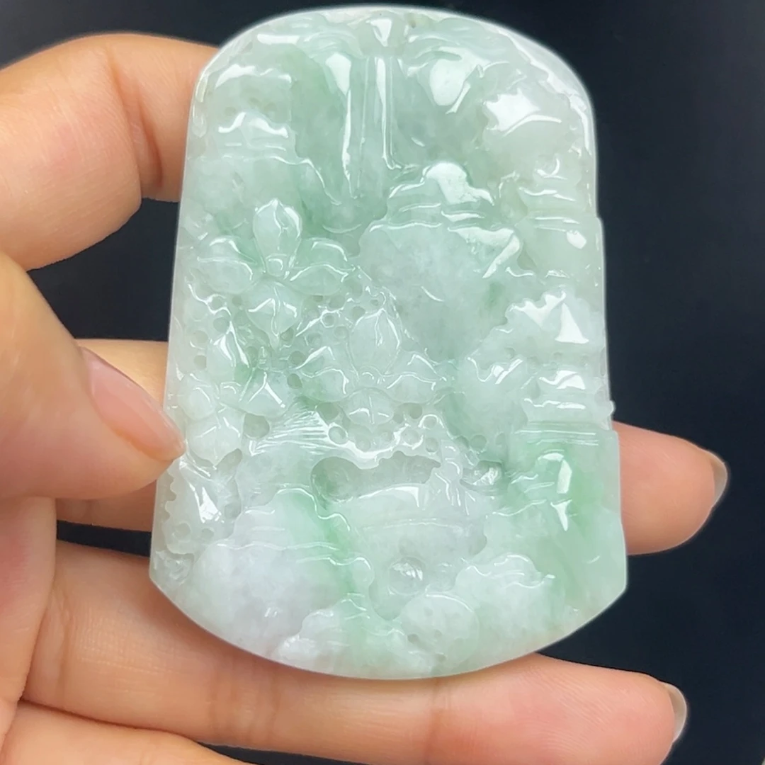 翡翠未镶嵌颈饰天然