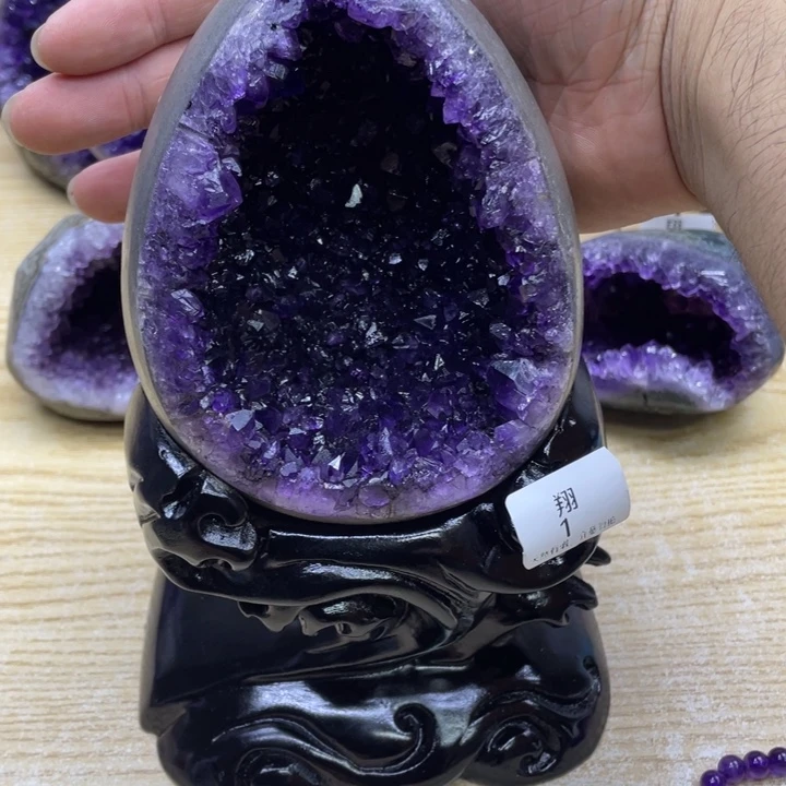 未镶嵌大型摆件（非配饰）紫晶猫*猫